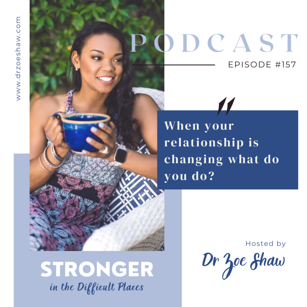 When your relationship is changing what do you do?