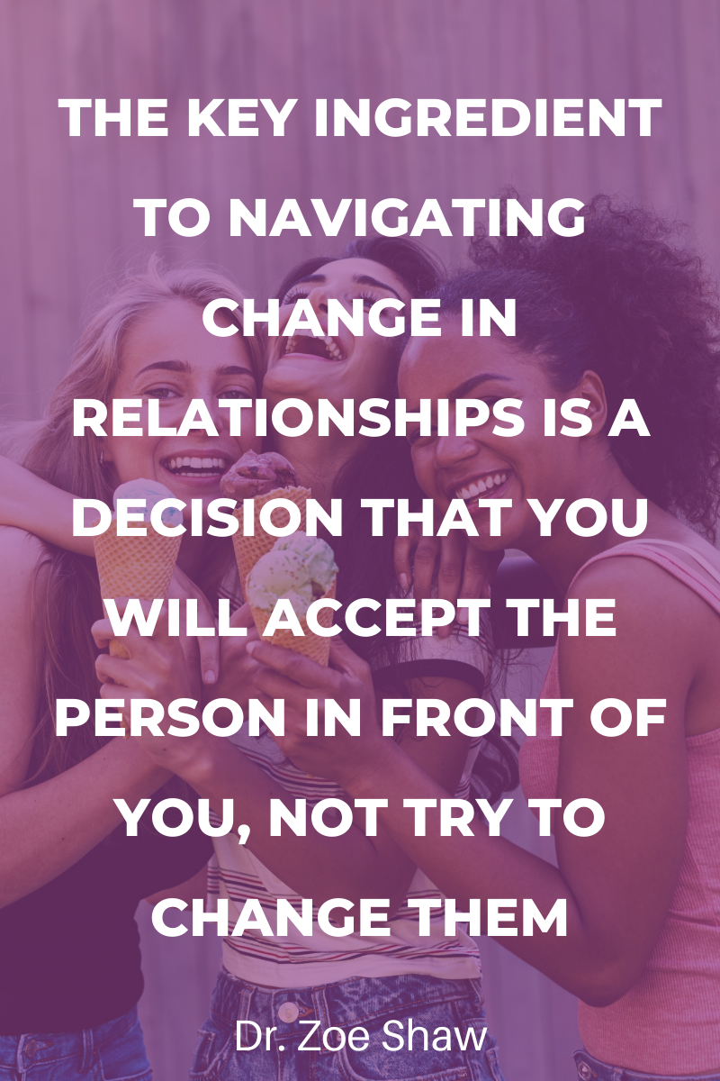 When your relationship is changing what do you do? 